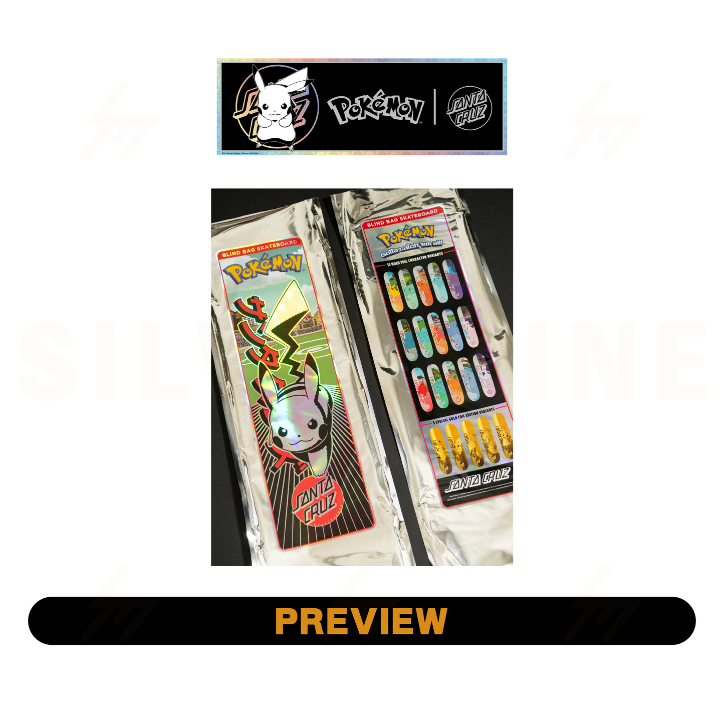 Santa Cruz x Pokemon - Blind Bag - 8″ Skateboard Deck