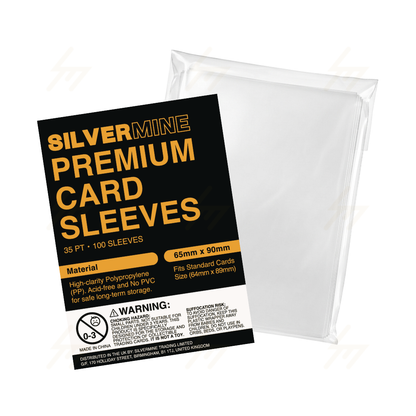 SILVERMINE Premium Card Sleeves | 65mm x 90mm | 100 Sleeves