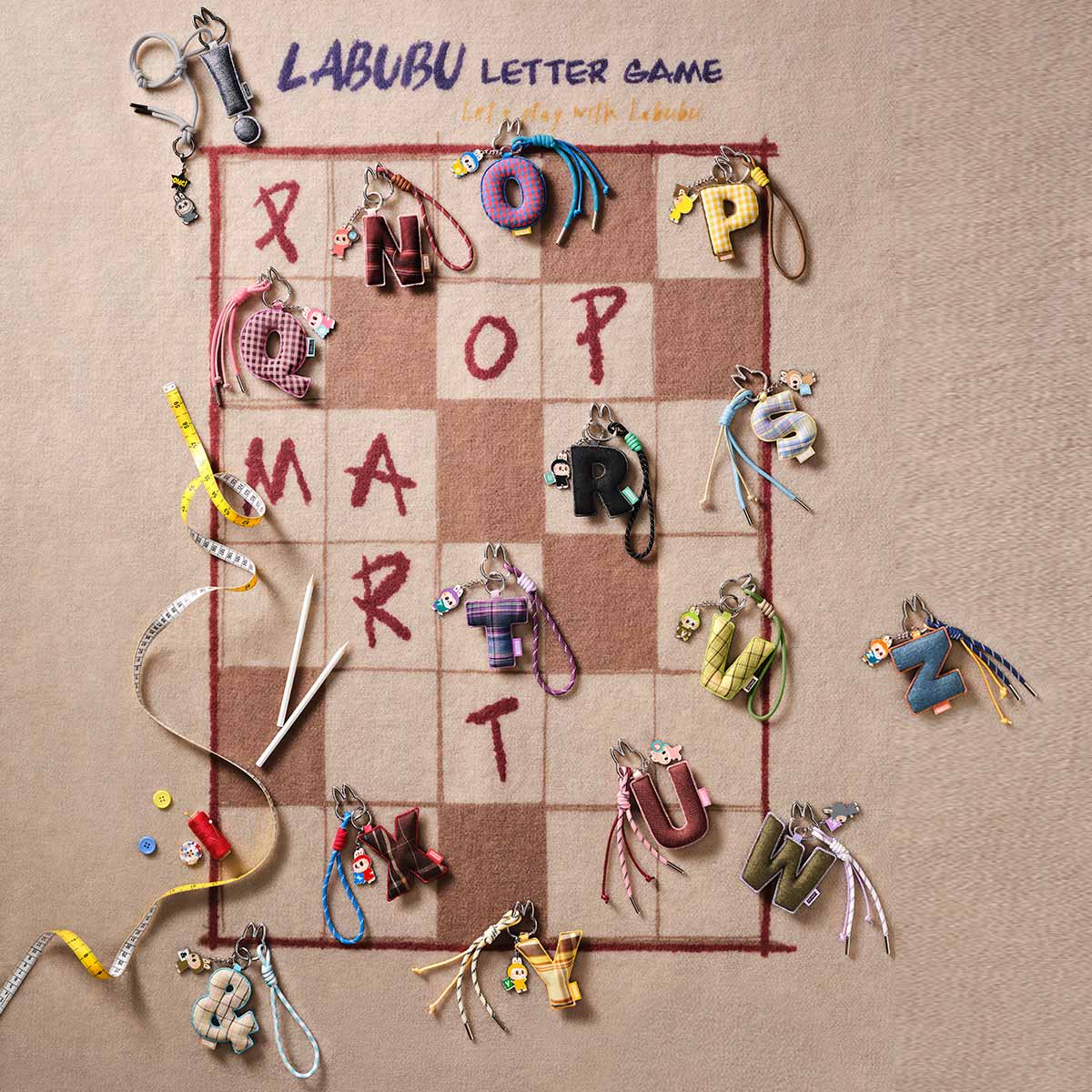 POP MART - Blind Box - THE MONSTER PIN FOR LOVE SERIES Letter Pendant (N-Z)