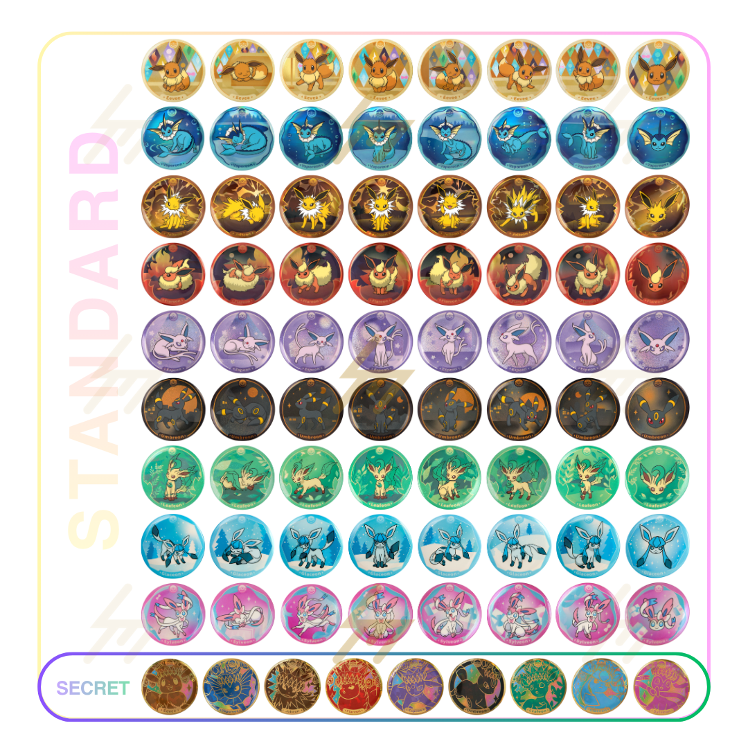PRE-ORDER: Pokemon TCG - Scarlet & Violet - Eeveelution Badge Set (Simplified Chinese)