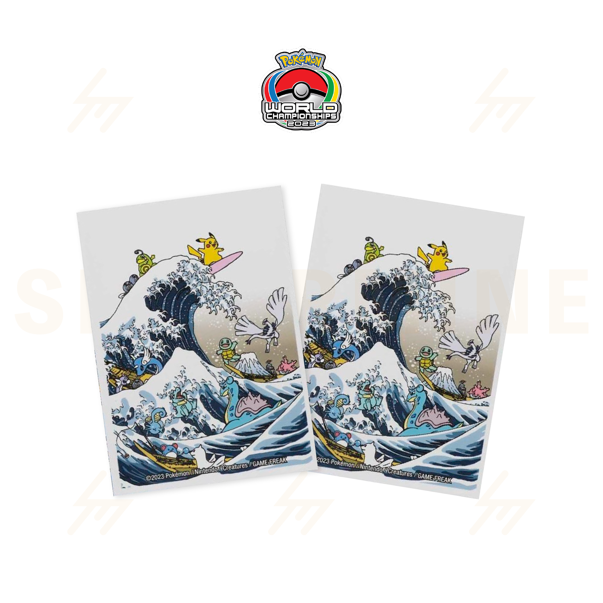 WCS23 - Pokemon TCG - Great Wave Pikachu & Friends Card Sleeves Silvermine WCS23 - Pokemon TCG - Great Wave Pikachu & Friends Card Sleeves Silvermine