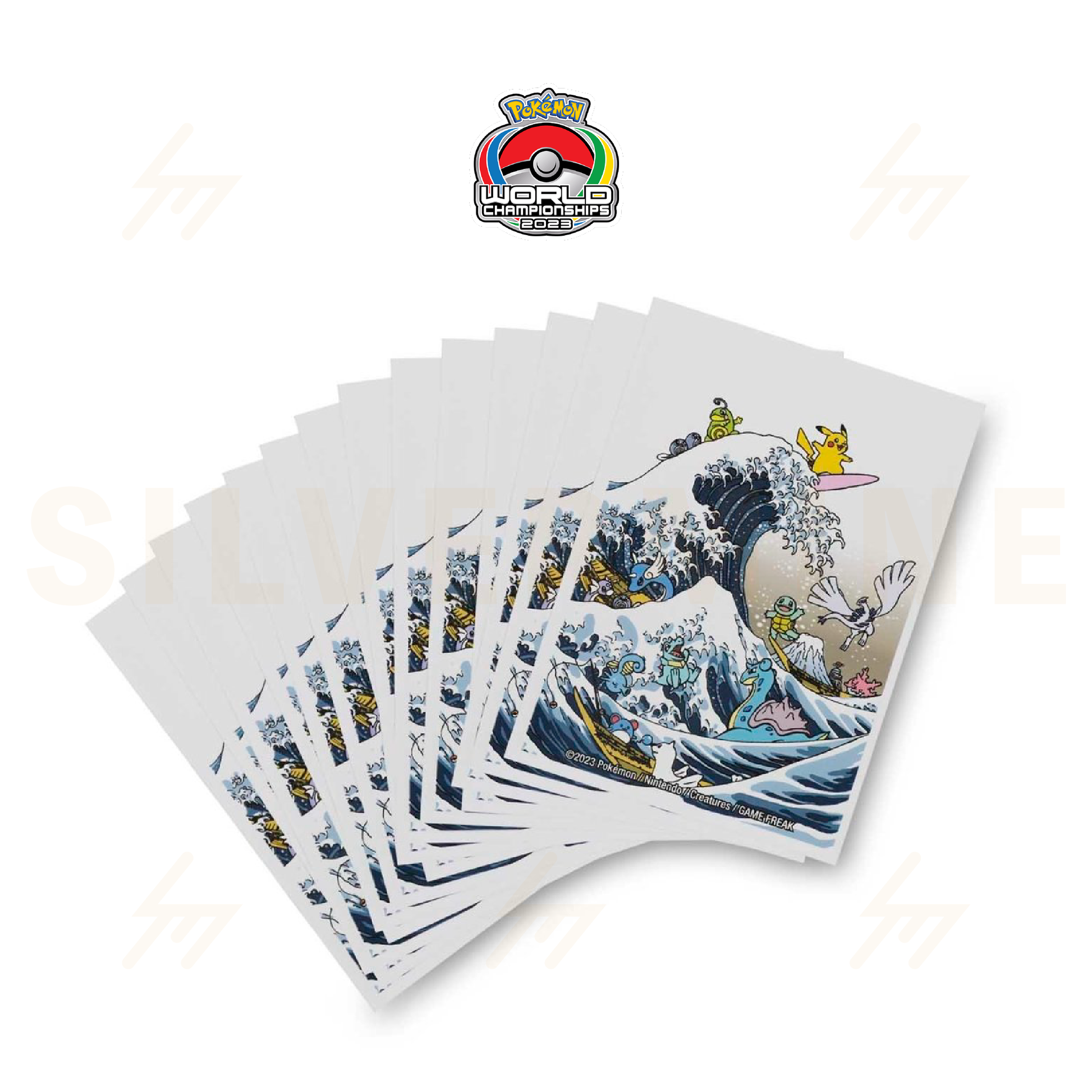 great wave pikachu & friends card sleeves Official Pokmon TCG: Great Wave Pikachu & Friends Card Sleeves (65 Sleeves)